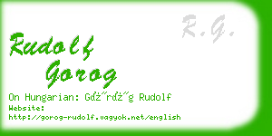 rudolf gorog business card