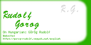 rudolf gorog business card